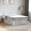 vidaXL Cadre de lit sans matelas gris béton 150x200 cm