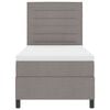vidaXL Lit &agrave; ressorts avec matelas avec LED Taupe 80 x 200 cm tissu