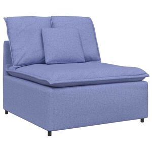 vidaXL Module central de canap&eacute; modulable avec coussins bleu jean 100 cm
