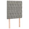 vidaXL Sommier &agrave; lattes de lit et matelas Gris clair 80x200 cm Velours
