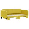 vidaXL Lit de jour avec lit gigogne jaune 100x200 cm velours