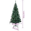 vidaXL Sapin de No&euml;l artificiel pr&eacute;-&eacute;clair&eacute; Vert 120 cm PVC et m&eacute;tal