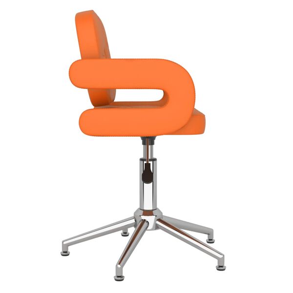 vidaXL Chaises pivotantes &agrave; manger lot de 4 orange similicuir