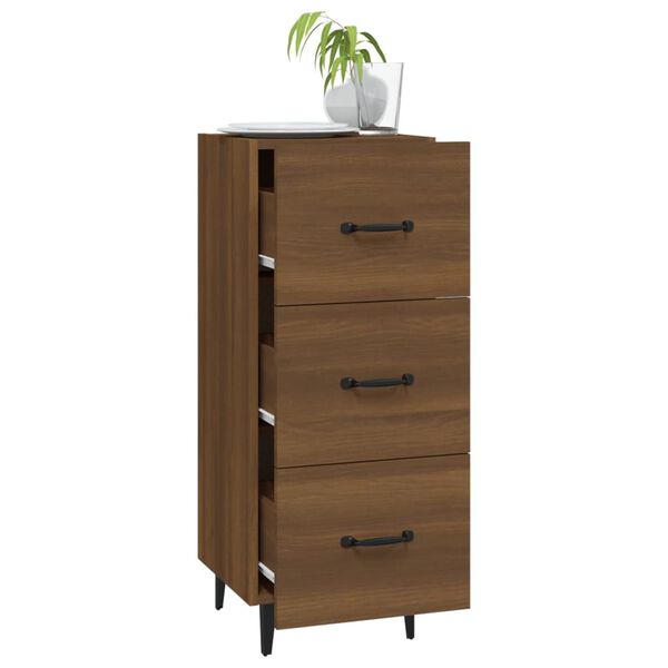vidaXL Buffet Ch&ecirc;ne marron 34,5x34x90 cm Bois d'ing&eacute;nierie