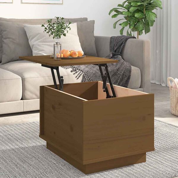 vidaXL Table basse Marron miel 40x50x35 cm Bois massif de pin