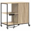 vidaXL Cabinet de Bureau avec roue Chêne sonoma 76 x 41 x 72 cm