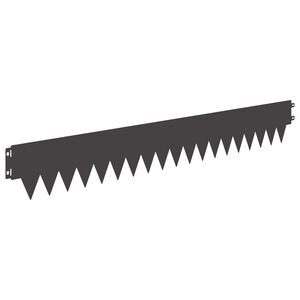 vidaXL Bordure de Pelouse 10 pc 103 x 15 cm Acier Noir