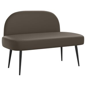 vidaXL Banc rembourr&eacute; avec dossier Gris 110 x 60 x 76 cm Simili cuir