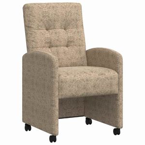 vidaXL Chaises de Salle &agrave; Manger avec Roues 2 pc Cuir su&eacute;d&eacute; faux