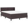 vidaXL Lit boxspring avec matelas Marron fonc&eacute; 140 x 200 cm