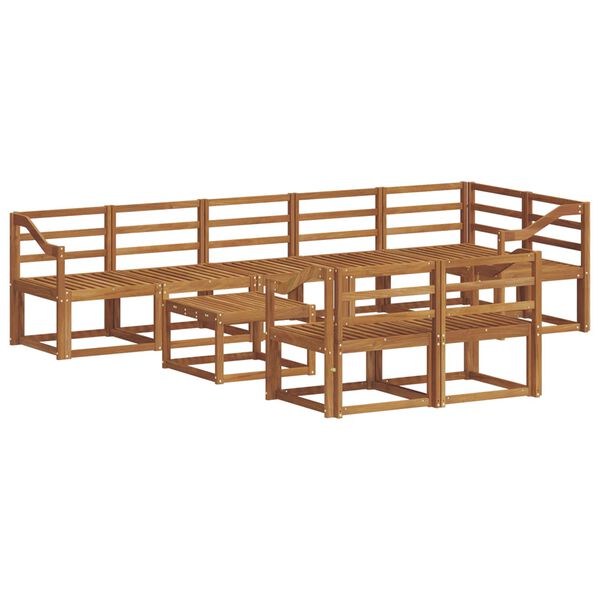 vidaXL Ensemble de canap&eacute;s d'ext&eacute;rieur 9 pcs Naturel