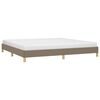 vidaXL Cadre de lit sans matelas taupe 200x200 cm tissu