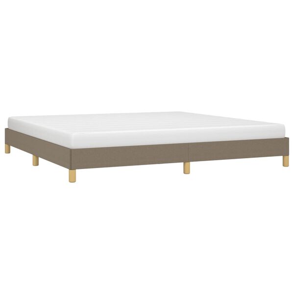 vidaXL Cadre de lit sans matelas taupe 200x200 cm tissu