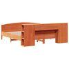 vidaXL Lit biblioth&egrave;que sans matelas cire marron 200x200 cm pin massif