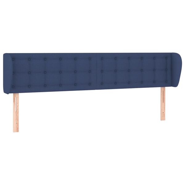 vidaXL T&ecirc;te de lit avec oreilles Bleu 203x23x78/88 cm Tissu