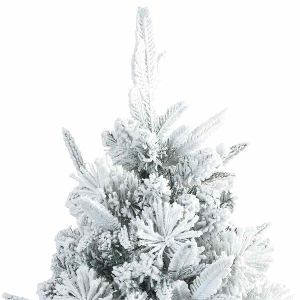 vidaXL Sapin de No&euml;l artificiel &agrave; branches pliantes, duveteux de neige
