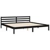 vidaXL Cadre de lit sans matelas noir 200x200 cm bois massif