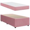 vidaXL Cadre de lit avec matelas Rose 80 x 200 cm tissu