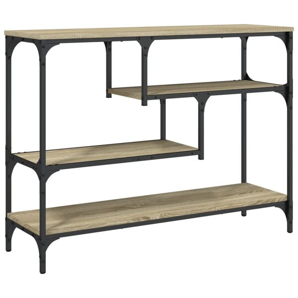 vidaXL Table console chêne sonoma 100x30x75 cm bois d'ingénierie