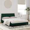 vidaXL Lit avec matelas Hanko vert fonc&eacute; 120x200 cm velours