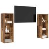 vidaXL Ensemble meuble TV 2 pcs Bois Ancien 107 x 35 x 37 cm