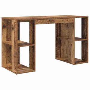 vidaXL Bureau Bois Ancien 130 x 50.5 x 75 cm Bois d'ing&eacute;nierie