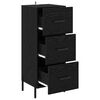 vidaXL Buffet Ch&ecirc;ne noir 34 x 34,5 x 90 cm Bois d'ing&eacute;nierie
