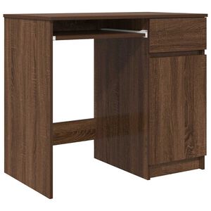vidaXL Bureau ch&ecirc;ne marron 86x49x76 cm bois d'ing&eacute;nierie
