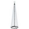 vidaXL Sapin c&ocirc;ne lumineux LED 180 cm 250 LED Blanc froid Acier Blanc