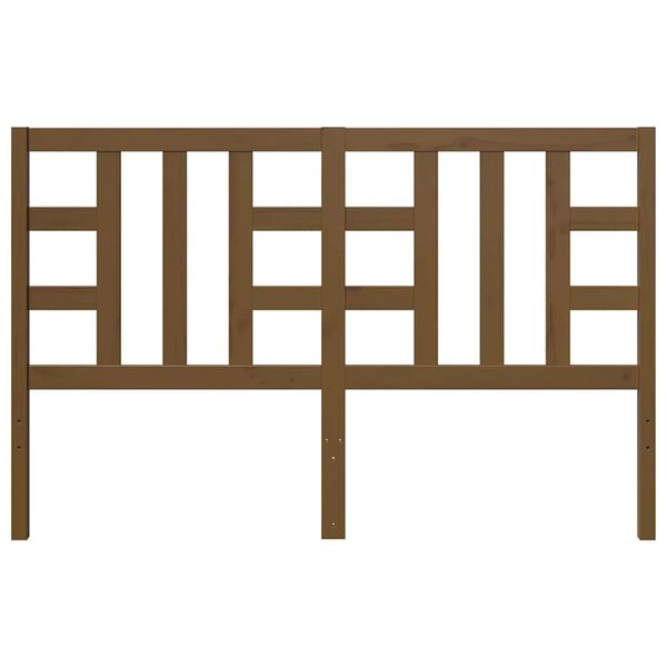 vidaXL T&ecirc;te de lit Marron miel 146x4x100 cm Bois massif de pin