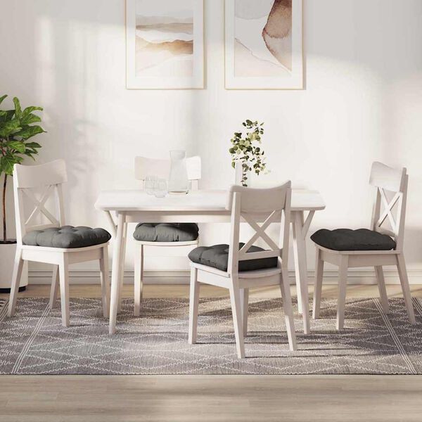 vidaXL Coussins de si&egrave;ge 4 pcs Gris clair 45 x 45 cm