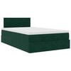 vidaXL Cadre de lit ottoman avec matelas vert fonc&eacute; 120x200 cm velours