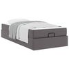 vidaXL Cadre de lit avec matelas avec matelas 2 pcs Gris PVC