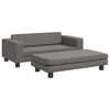 vidaXL Lit pour chien avec extension gris 100x50x30 cm similicuir