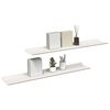 vidaXL &Eacute;tag&egrave;re flottante 2 pcs Blanc 100 x 18 x 2,5 cm Acier