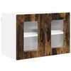 vidaXL Cabinet en verre mural PORTO Ch&ecirc;ne fum&eacute; 60 x 31 x 40 cm
