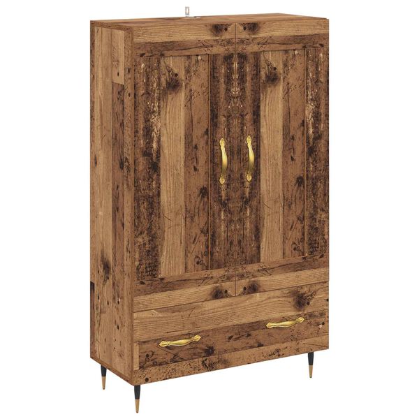 vidaXL Haut Armoire Bois Ancien 69,5 x 31 x 115 cm Bois d'ing&eacute;nierie