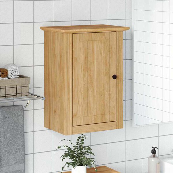 vidaXL Armoire murale de salle de bain avec stockage BODO Marron miel