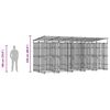 vidaXL Chenil d'ext&eacute;rieur avec toit pour chiens Acier 9,22 m&sup2;