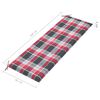 vidaXL Banc Batavia avec coussin &agrave; carreaux rouge 150 cm Bois de teck