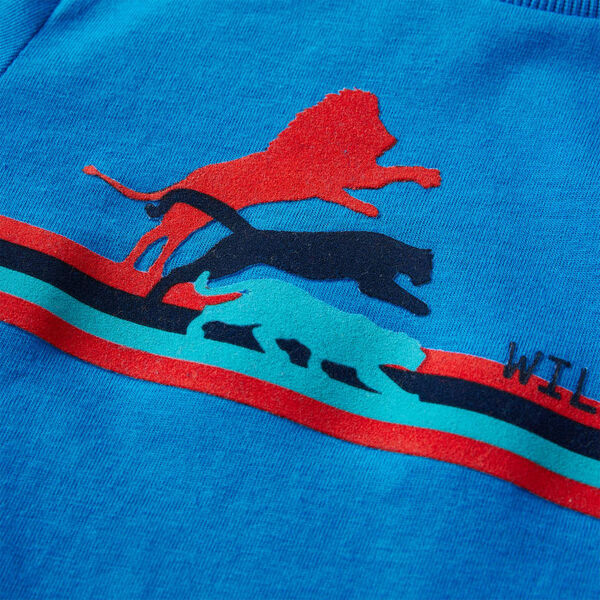 T-shirt enfants manches longues bleu cobalt 116