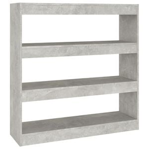 vidaXL Biblioth&egrave;que/S&eacute;parateur de pi&egrave;ce Gris b&eacute;ton 100x30x103 cm