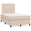 vidaXL Sommier &agrave; lattes de lit matelas cappuccino 120x190cm similicuir