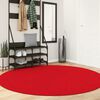 vidaXL Tapis HUARTE &agrave; poils courts doux et lavable rouge &Oslash; 200 cm