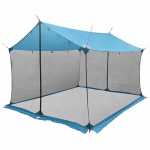 vidaXL Tarp de camping avec murs en maille Bleu 340 x 260 x 220 cm