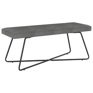 vidaXL banc Gris fonc&eacute; 110 x 40 x 45 cm Velours