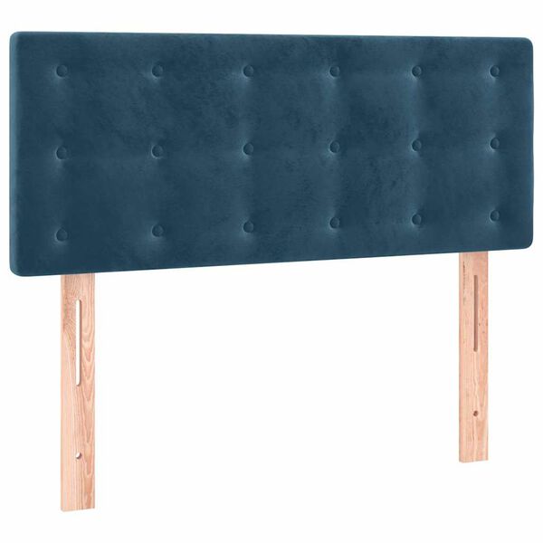 vidaXL T&ecirc;te de lit Bleu fonc&eacute; 80x5x78/88 cm Velours