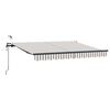 vidaXL Tissu de auvent Gris clair et blanc 600 &times; 350 cm Polyester