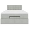 vidaXL Lit ottoman avec matelas gris clair 120x190 cm velours