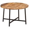 vidaXL Table basse 54x54x35 cm bois de manguier solide et fer